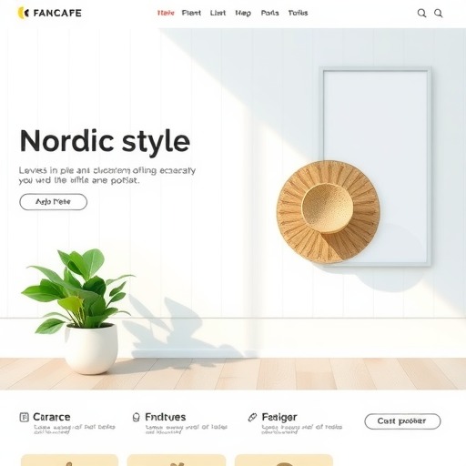 北欧风格网站建设的清新元素运用